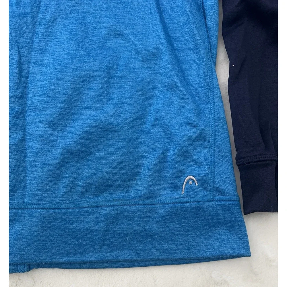 HEAD Hoodie Youth Large 14-16 Blue Full Zip Athletic Lightweight Jacket